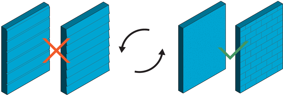 Icon of four types of wall siding.