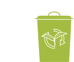 Icon of a green waste bin.