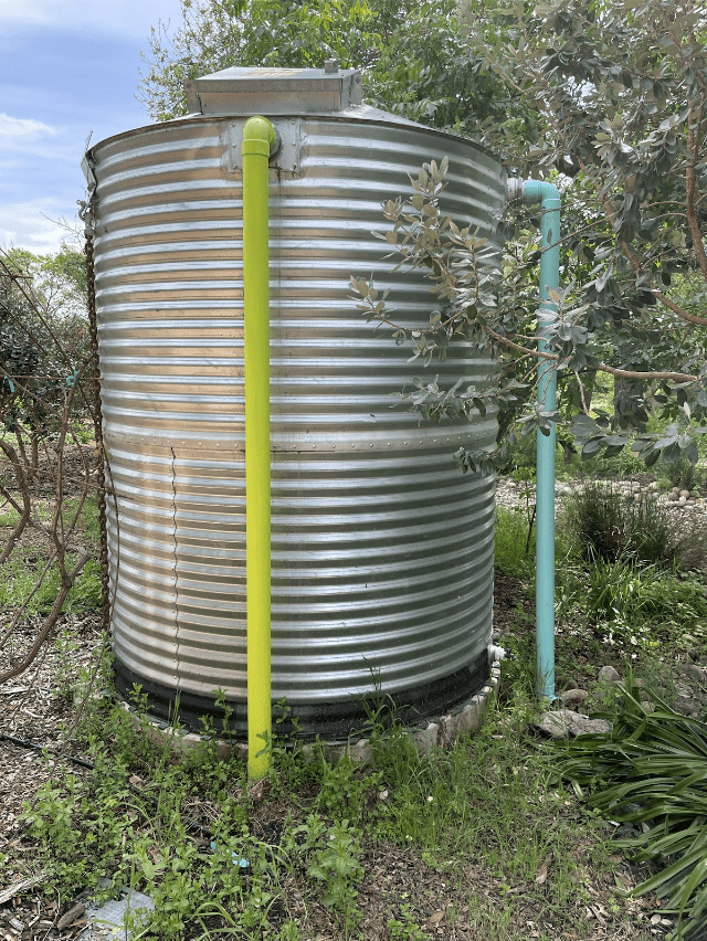 Rainwater tank at Sonoma Garden Park, photo by Jon Kanagy